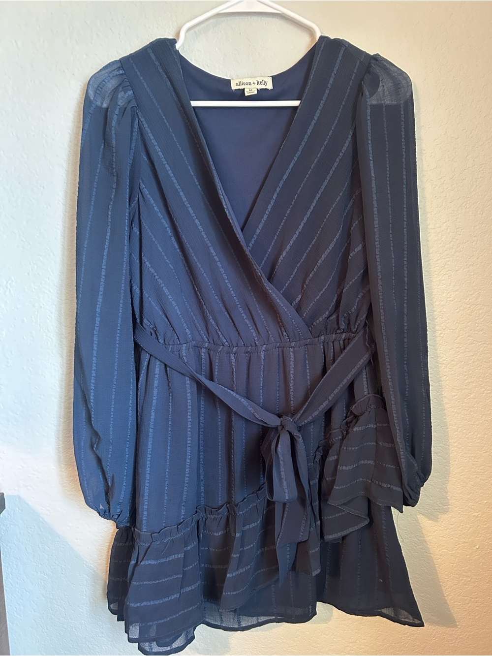 Navy Long-Sleeve Dress